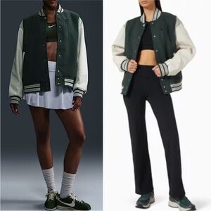 NWT NIKE Sportswear Destroyer varsity Jacket in Wool-blend and 100% leather Sz M